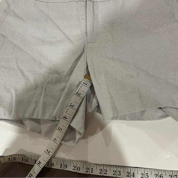 Banana Republic Factory Gray Metallic Mid‎ Rise Shorts Size 4 - Picture 7 of 7